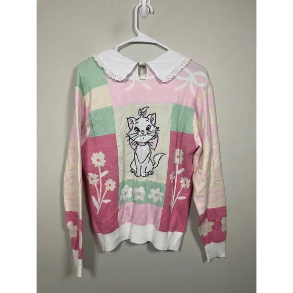 NWT BoxLunch Disney Aristocrats Marie Cat Sweater Size Medium Coquette Quirky - Picture 5 of 10